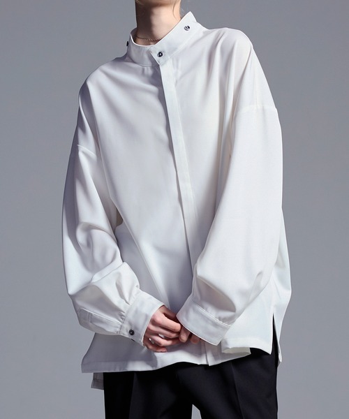 「Loose/ルース」 長袖シャツ M ブルーグレー メンズ_画像7