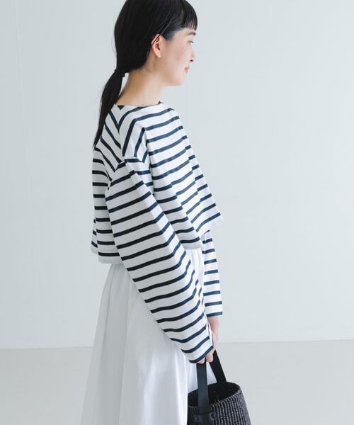「Le Minor」 長袖カットソー FREE ネイビー レディース_画像3