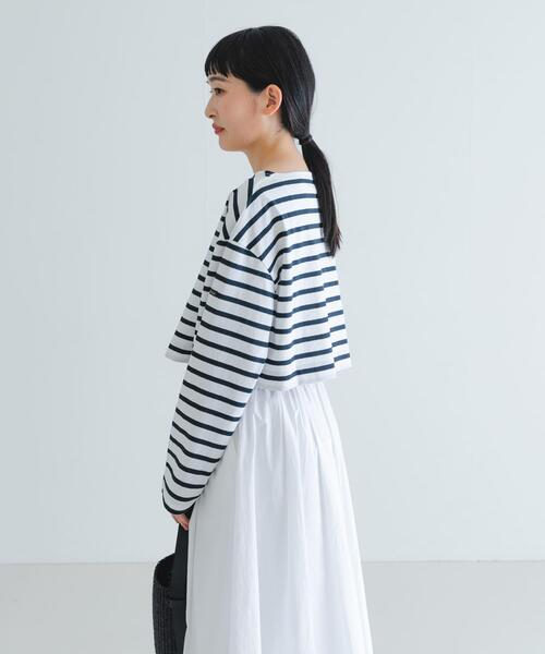 「Le Minor」 長袖カットソー FREE ネイビー レディース_画像7