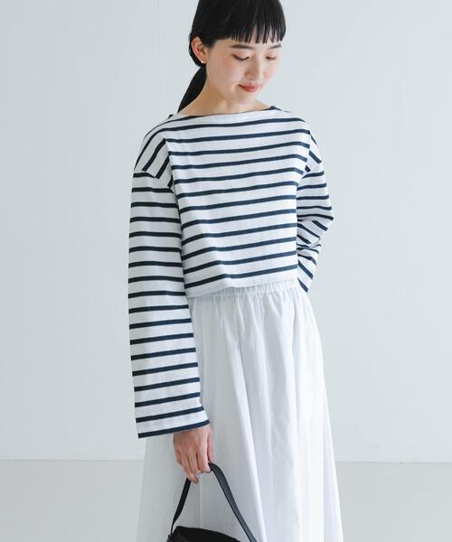 「Le Minor」 長袖カットソー FREE ネイビー レディース_画像8