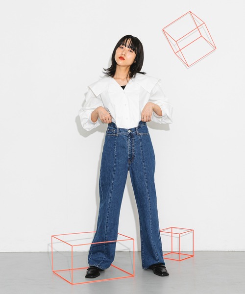 「KBF」 デニムパンツ 36 ブルー レディース_画像2