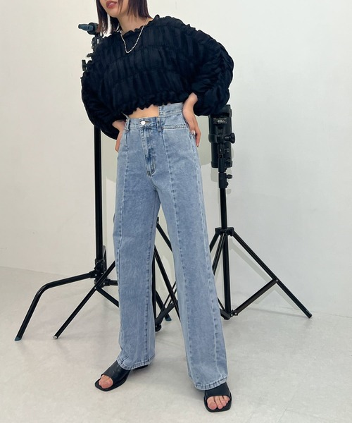 「KBF」 デニムパンツ 36 ブルー レディース_画像5