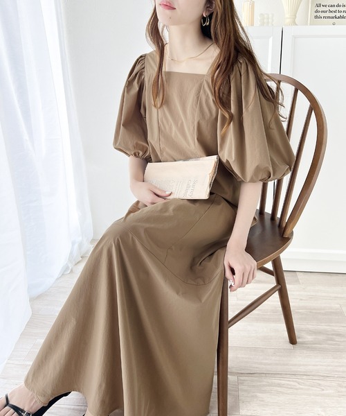 「classicalelf」 半袖ワンピース LARGE ブラウン レディース_画像3