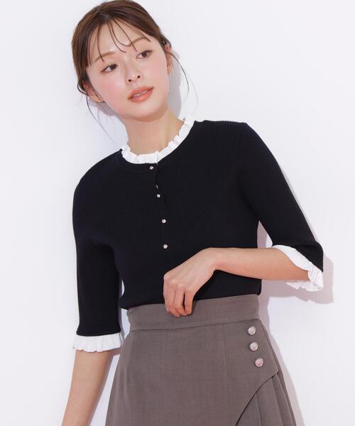 「JILL by JILL STUART」 半袖ニット FREE ブルー レディース_画像2