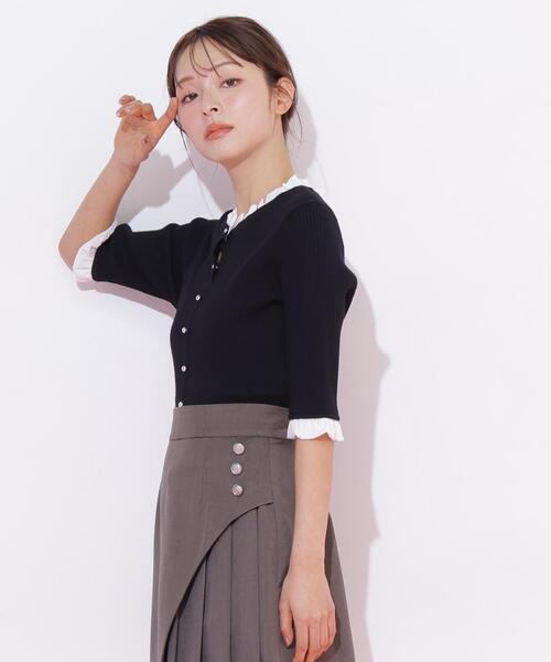 「JILL by JILL STUART」 半袖ニット FREE ブルー レディース_画像6