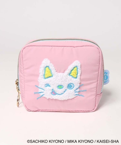 Bleu Bleuet（ブルーブルーエ） ポーチ ノンタン4サガラ刺繍スクエア