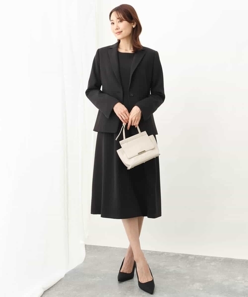 「OFUON le MK」 長袖ワンピース 38 ベージュ レディース_画像7