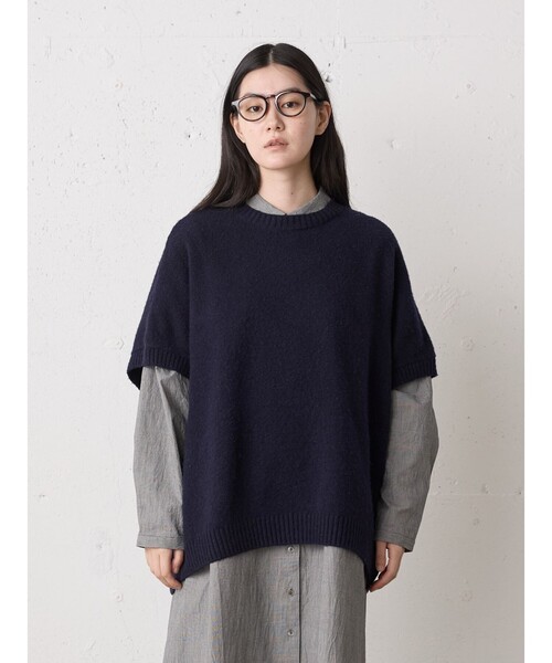 「MidiUmi」 半袖ニット FREE グレー レディース_画像2