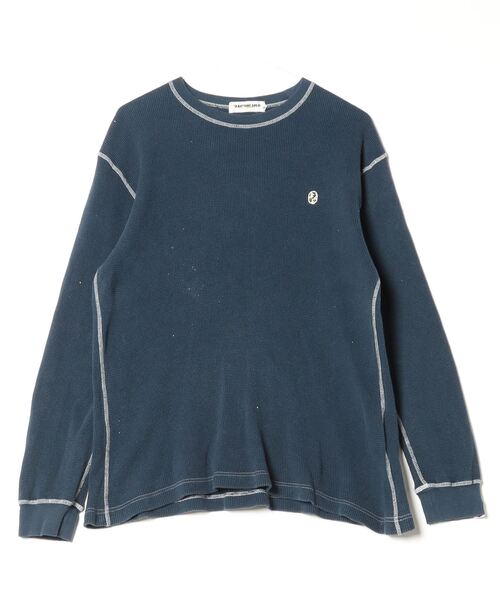 A BATHING APE（アベイシングエイプ） 長袖Tシャツ L ネイビー メンズ