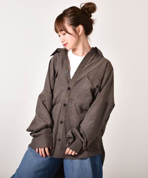 正規品定番 シャツ ブラウス ビッグシルエット ポリピーチ CPOワッシャーオーバーシャツジャケット ZOZOTOWN PayPayモール店 - 通販 - PayPayモール 激安大特価