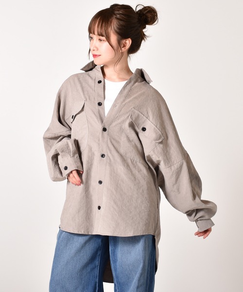 正規品定番 シャツ ブラウス ビッグシルエット ポリピーチ CPOワッシャーオーバーシャツジャケット ZOZOTOWN PayPayモール店 - 通販 - PayPayモール 激安大特価