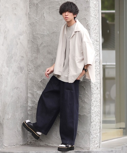 デンハム　バルーンシルエットデニム セール】Wide balloon silhouette denim pants / ワイドバルーン
