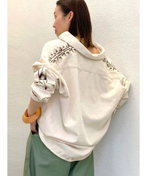 最新作在庫 シャツ PayPayモール店 - 通販 - PayPayモール ブラウス ネイティブ刺繍ビッグシャツ ZOZOTOWN 人気新番
