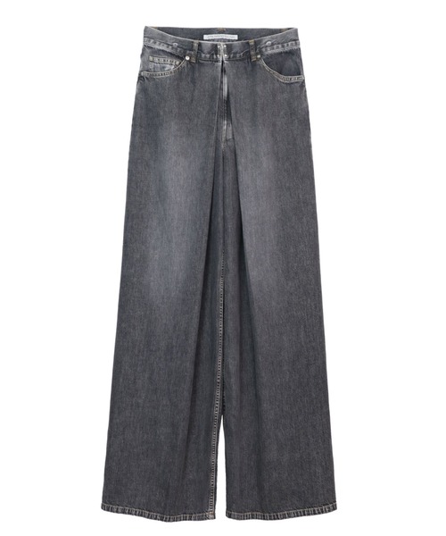 JOHN LAWRENCE SULLIVAN ジーンズ WASHED DENIM WIDE PANTS