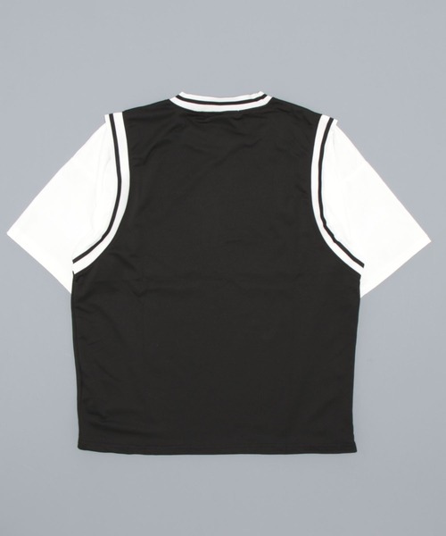 NO WAY tシャツ 「Bz」「LAnGe」レイヤードバスケ風シャツ 韓国