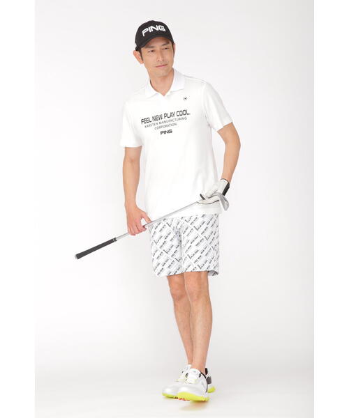PING パンツ 「PING APPAREL」バイアスロゴジャガード 4WAY