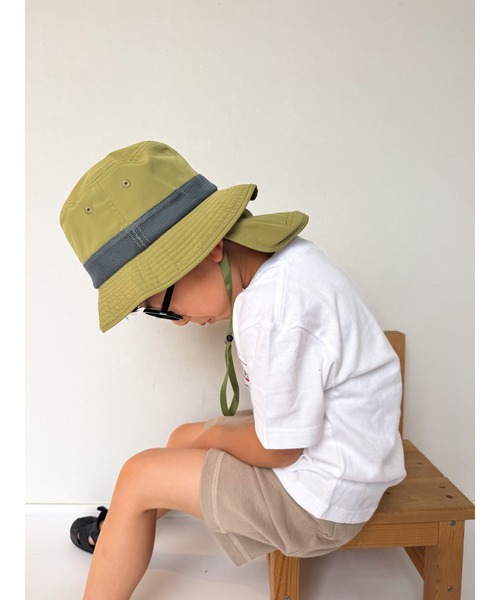 eLfinFolk kids54 耳付き黒メッシュハット 予約 9月入荷予定】【25AW】eLfinFolk(エルフィンフォルク)Beast