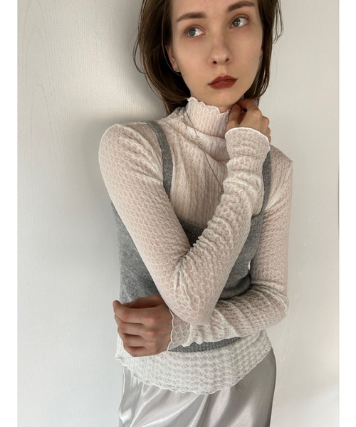 shoop clothing ハイネックロンティー Didot.showroom tシャツ 「DIDOT.」シフォンプチハイネックロンT