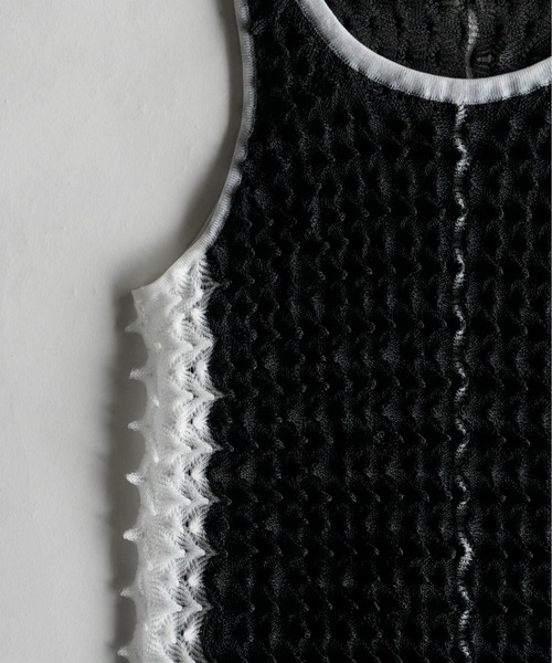 「MAISON SPECIAL」 ノースリーブニット FREE レッド レディース MAISON SPECIAL ニット セーター Splashed Pattern Knit Wear