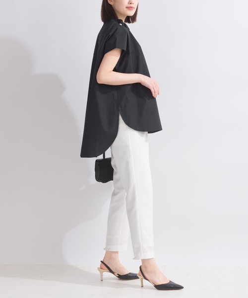 PICCIN PERLA ブラウス シャツ 襟ビックパールブラウス レディース 