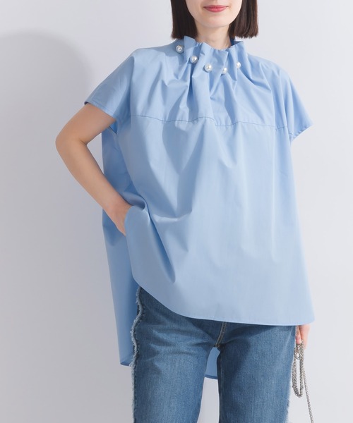 PICCINパールブラウス 楽天市場】PICCIN PERLA 襟ビックパールブラウス レディース