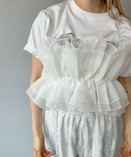 「SANSeLF」 レースビスチェ sanw25s090 レディース SANSeLF（サンセルフ）の「2wayクロシェニットビスチェ【SANSeLF