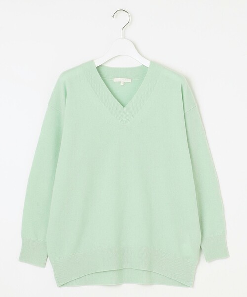 自由区（ジユウク） ニット セーター 「洗える」ピュアカシミヤVネック