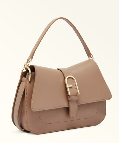 新品■フルラFURLA■トップハンドルバッグ■ゴールド FURLA（フルラ） ハンドバッグ フロー (Furla Flow) トップハンドル