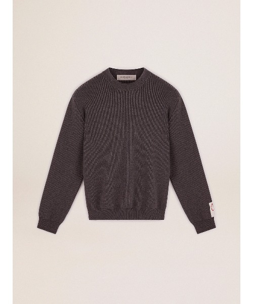 セーター ニット GOLDEN M S REGULAR KNIT CREW NECK COTTON WITH LOGO メンズの画像