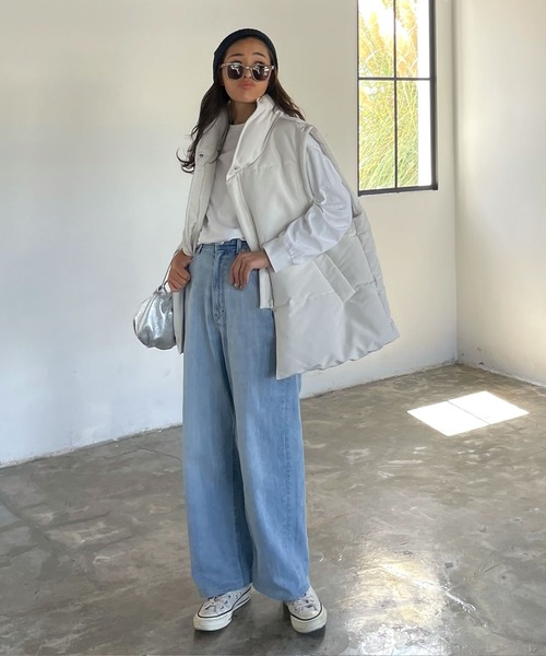 CHERI since1985 ベスト ジレ オーバーサイズ襟付き中綿ベスト