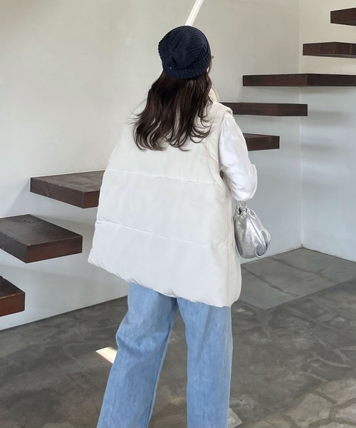 CHERI since1985 ベスト ジレ オーバーサイズ襟付き中綿ベスト