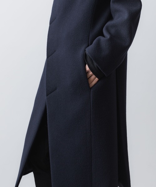ステンカラーコート コート ENGLAND LAMB MELTON STAND COLLAR  COAT メンズの画像