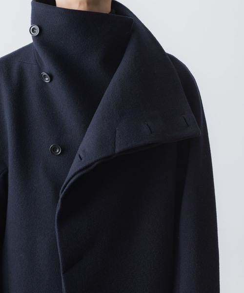 ステンカラーコート コート ENGLAND LAMB MELTON STAND COLLAR  COAT メンズの画像