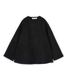 GALERIE VIE ノーカラーコート コート ウールダブルフェイス