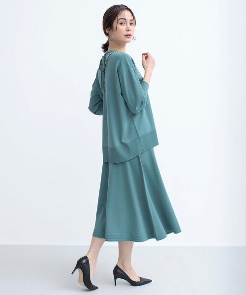 ニット セーター 「WEB限定カラーあり」MINA バックリボンニットプルオーバー レディース 組曲｜【WEB限定カラーあり】MINA バックリボンニットプル