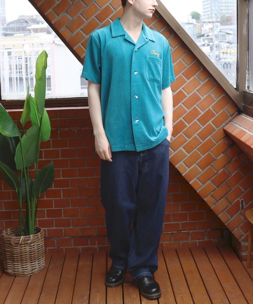 HOUSTON ボーリングシャツ　XL HOUSTON シャツ ボーリングシャツ(FIGTER AIRCRAFT) メンズ