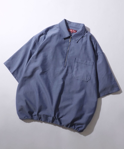 SITRY シャツ Half Zip Shirt/オーバーサイズ オックスフォード ドロー 