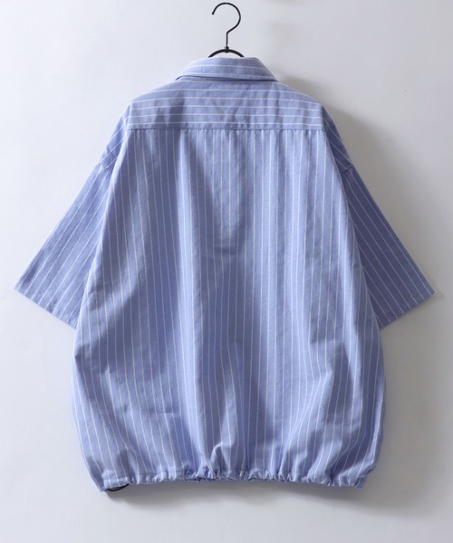 SITRY シャツ Half Zip Shirt/オーバーサイズ オックスフォード ドロー 