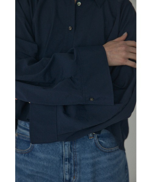 BLACK BY MOUSSY ブラウス シャツ nylon short shirt(ナイロン