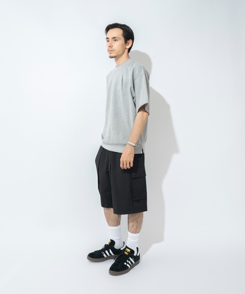 【boohoo】MAN インターロックカーゴショーツ 日本未発売 EMS カーゴショーツ 