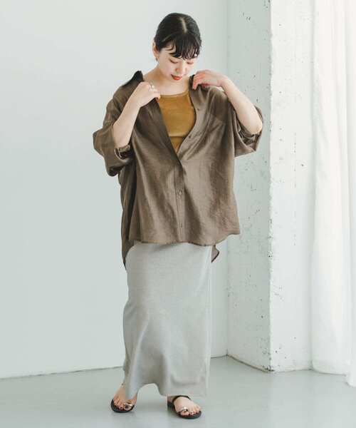 ITEMS URBANRESEARCH タンクトップ ノースリーブ シアーベロア