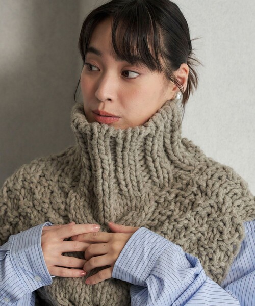 ベスト ジレ FREAK’S STORE/フリークスストア The Yarn. ペルー ハイネックケープ レディース FREAK'S STORE ベスト ジレ FREAK'S STORE/フリークスストア The