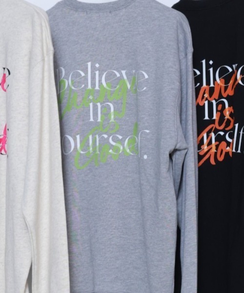 トレーナー スウェット Believe sweat CS ビリーブスウェットカットソー レディース Muel Chic トレーナー スウェット Believe sweat CS ビリーブ