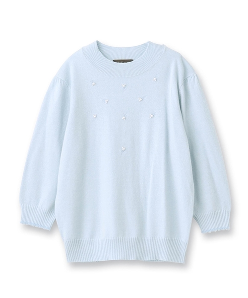 カーディガン 「SALE／WEB限定カラーあり／洗える／アンサンブル」パール調刺繍ニット＋カーディガン レディース Reflect カーディガン 「SALE／WEB限定カラーあり／洗える