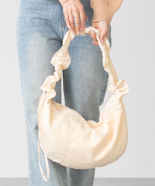 LinoU. ショルダーバッグ バッグ ギャザードロストナイロンバッグ