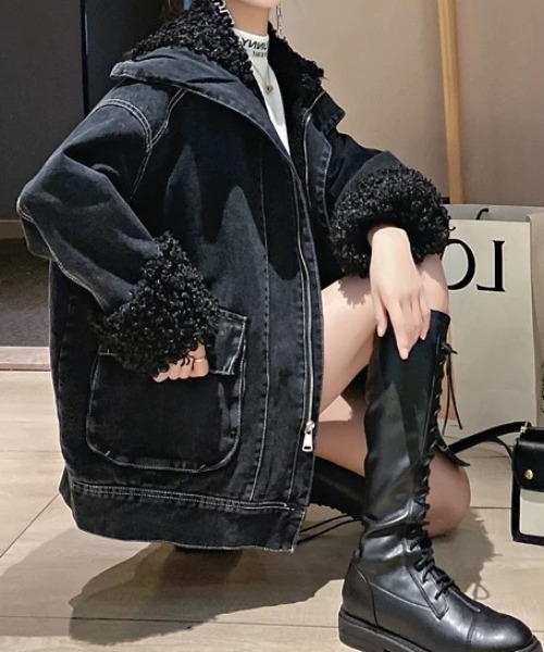 SHEENA（シーナ） ブルゾン アウター インナーボアステッチブルゾン