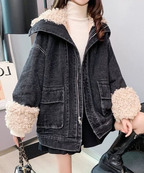 SHEENA（シーナ） ブルゾン アウター インナーボアステッチブルゾン