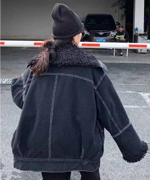 SHEENA（シーナ） ブルゾン アウター インナーボアステッチブルゾン