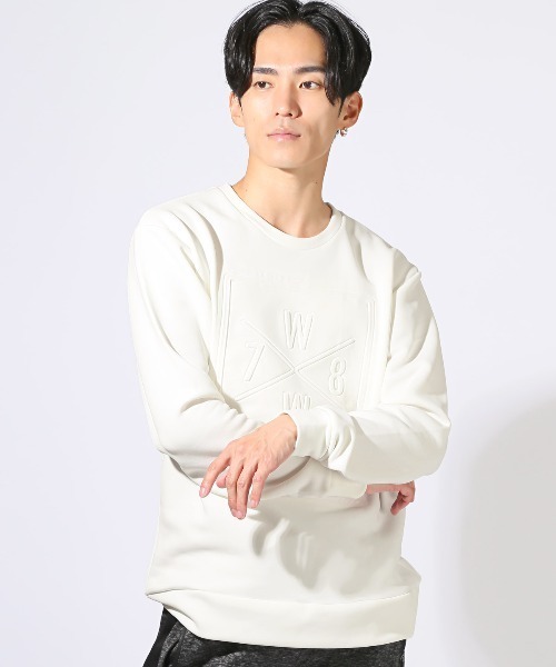 LUXSTYLE（ラグスタイル） トレーナー スウェット エンボス加工ロゴ裏