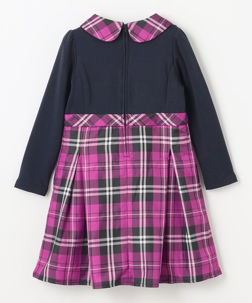 ワンピース 「110-140cm」チェックタフタドッキング キッズ 子供服